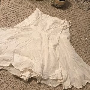 White cotton beach cover up